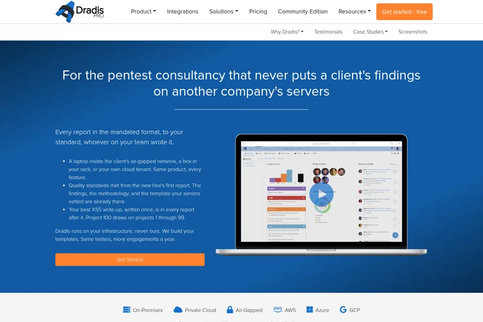 Aperçu de la landing page