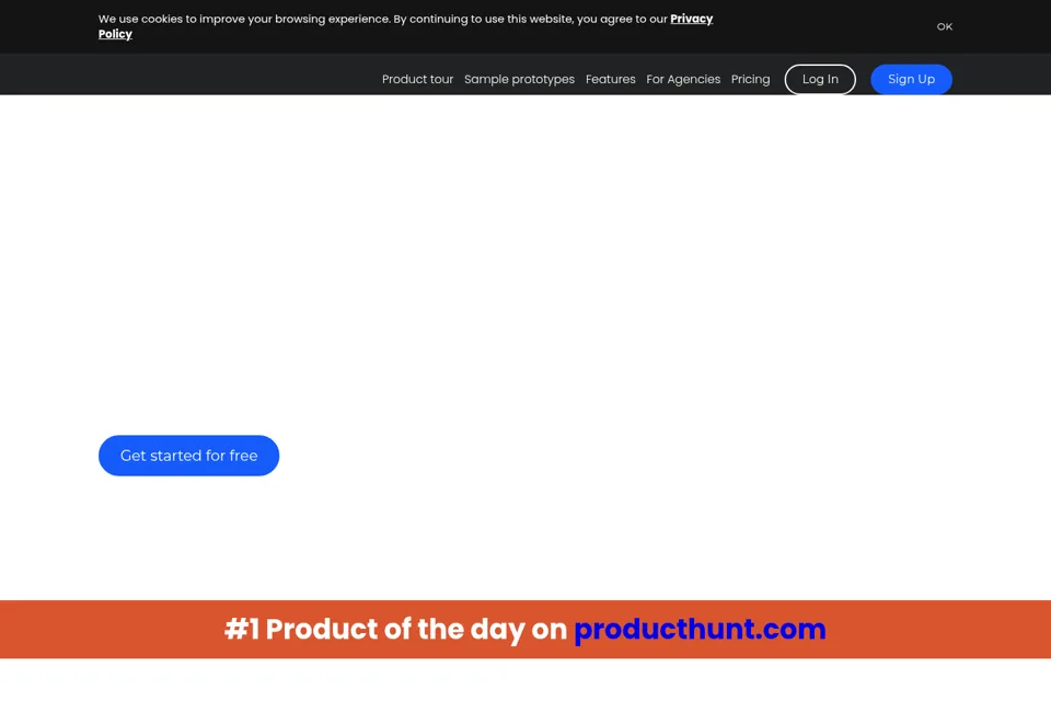 Aperçu de la landing page