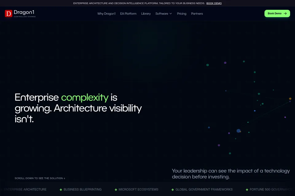 Aperçu de la landing page