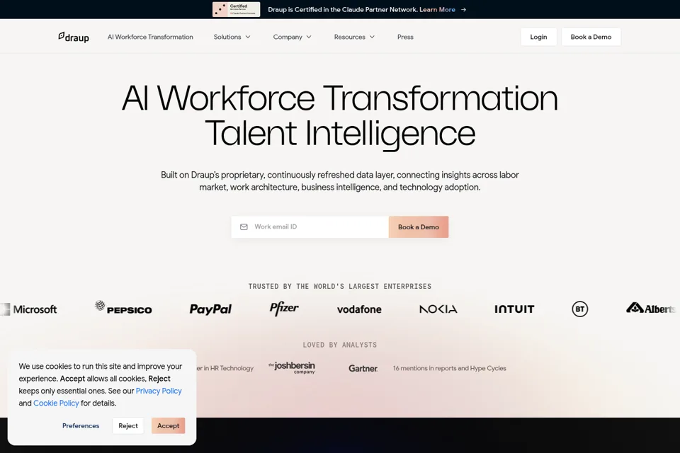 Aperçu de la landing page