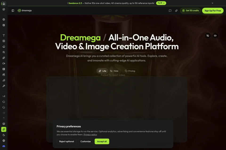 Landing page preview