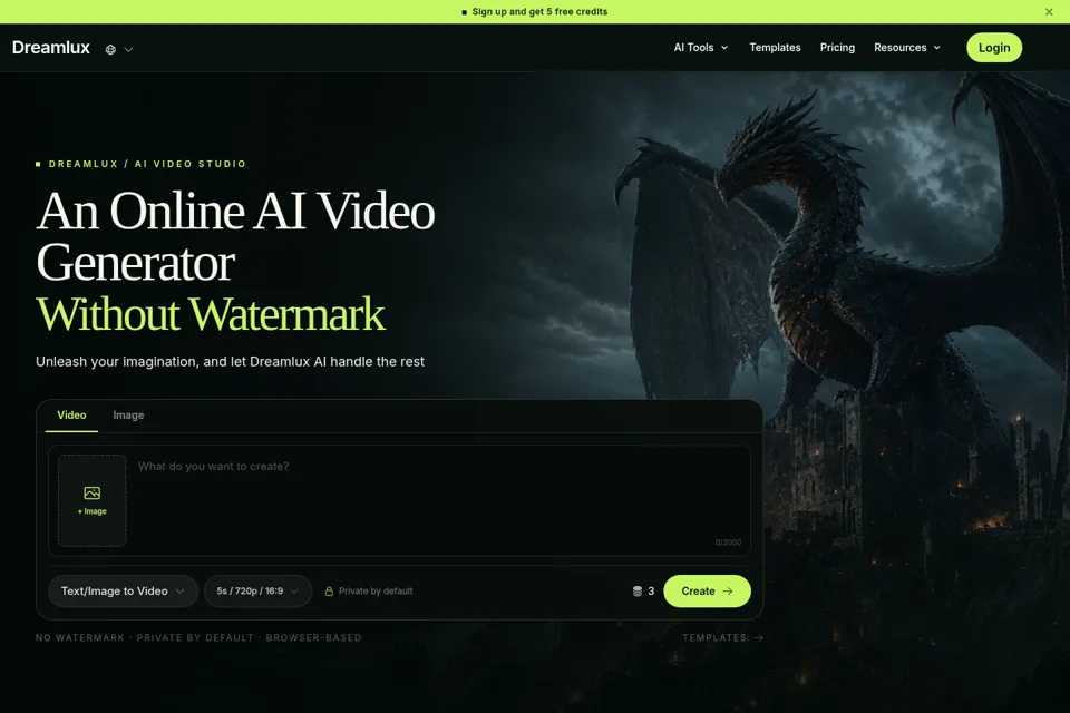 Landing page preview