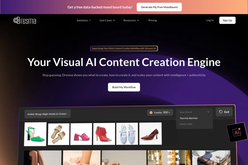 Aperçu de la landing page