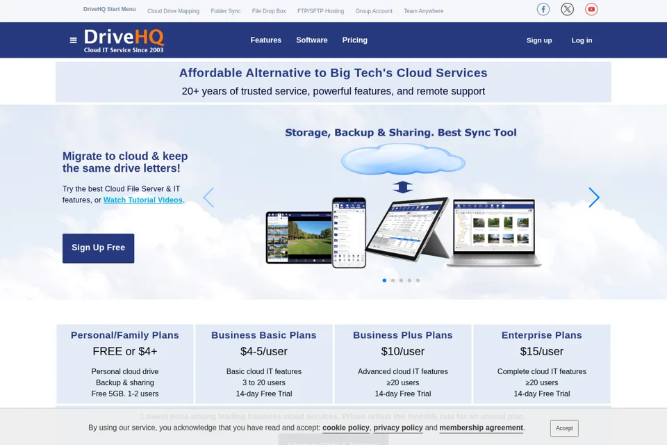 Landing page preview