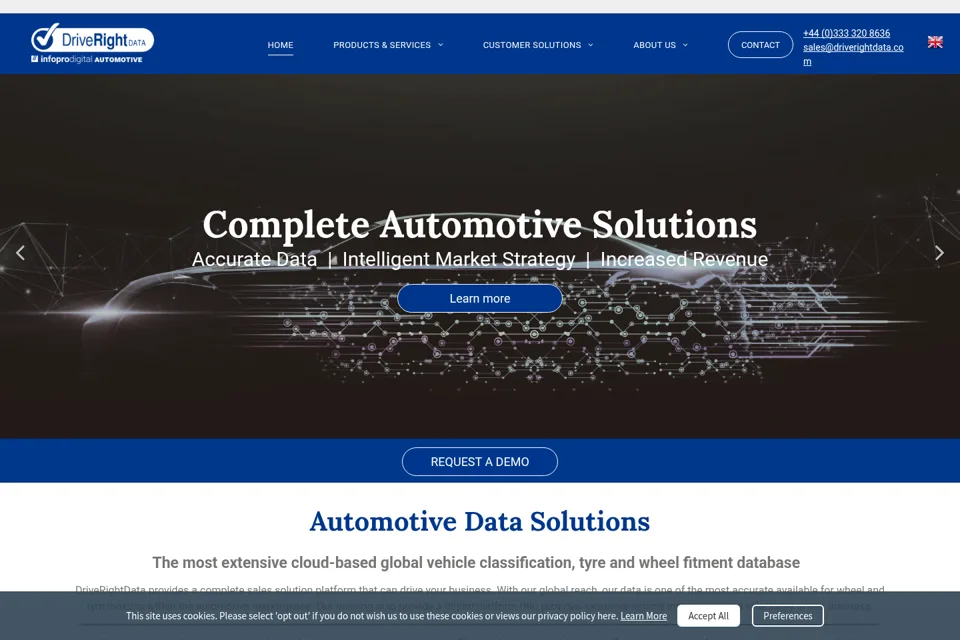 Aperçu de la landing page
