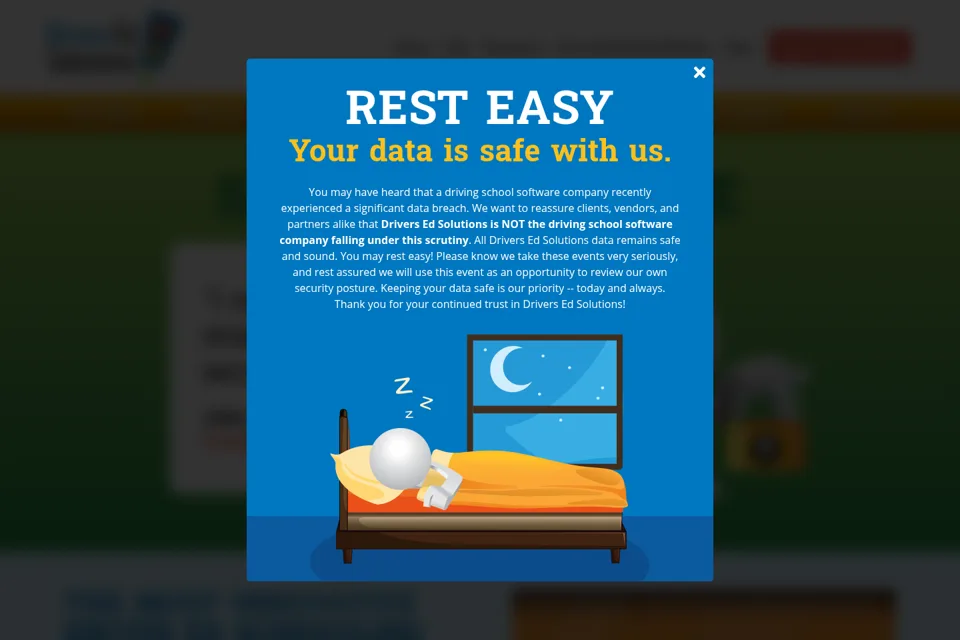 Aperçu de la landing page