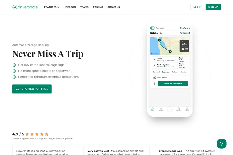 Aperçu de la landing page