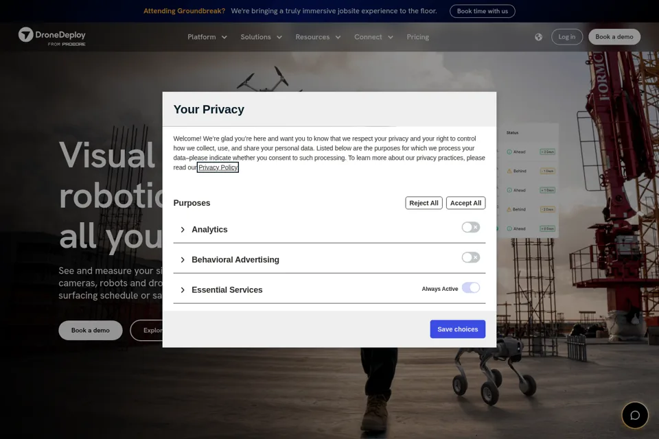 Landing page preview