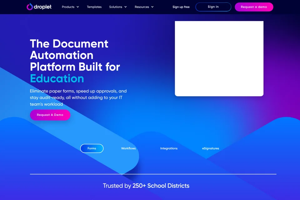 Landing page preview