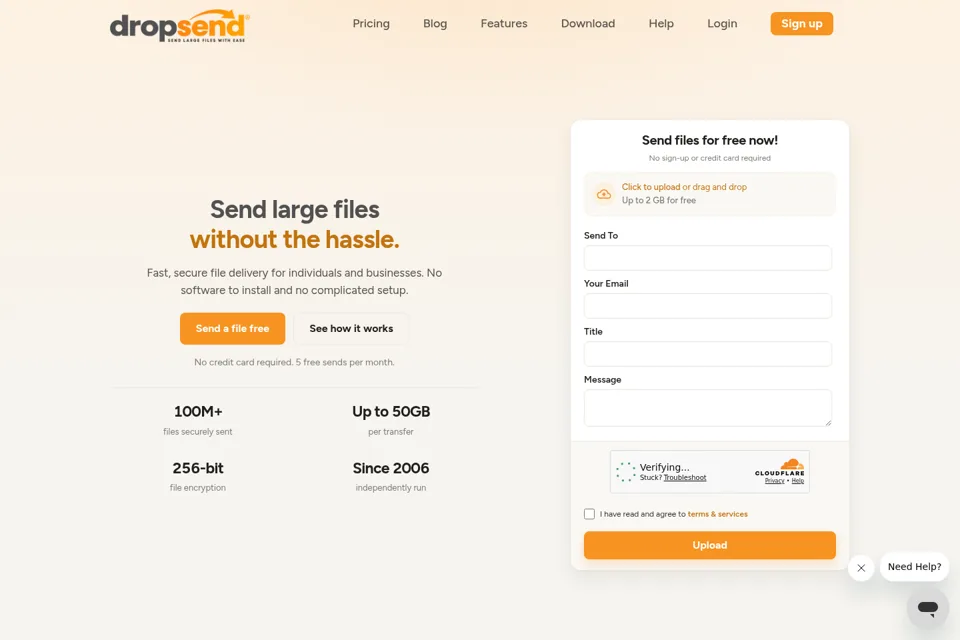 Landing page preview