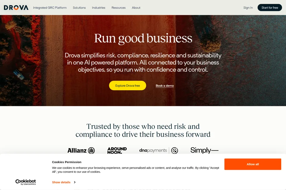 Aperçu de la landing page