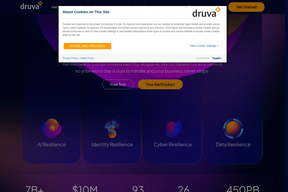 Aperçu de la landing page