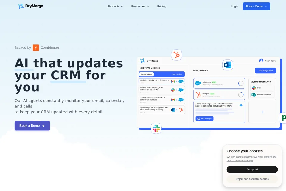 Aperçu de la landing page
