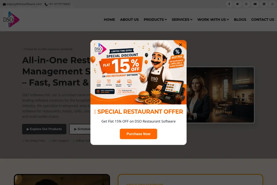 Aperçu de la landing page