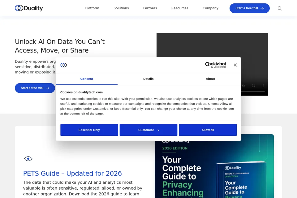 Landing page preview