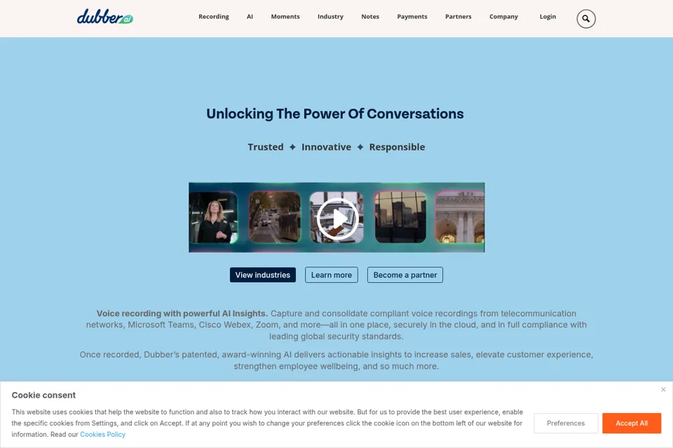 Aperçu de la landing page