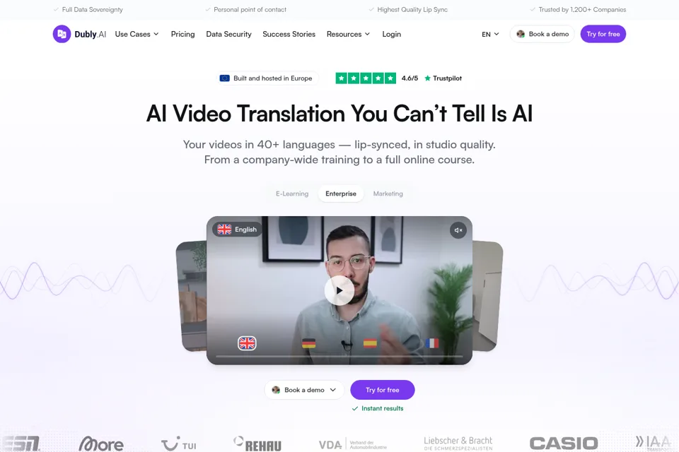 Aperçu de la landing page