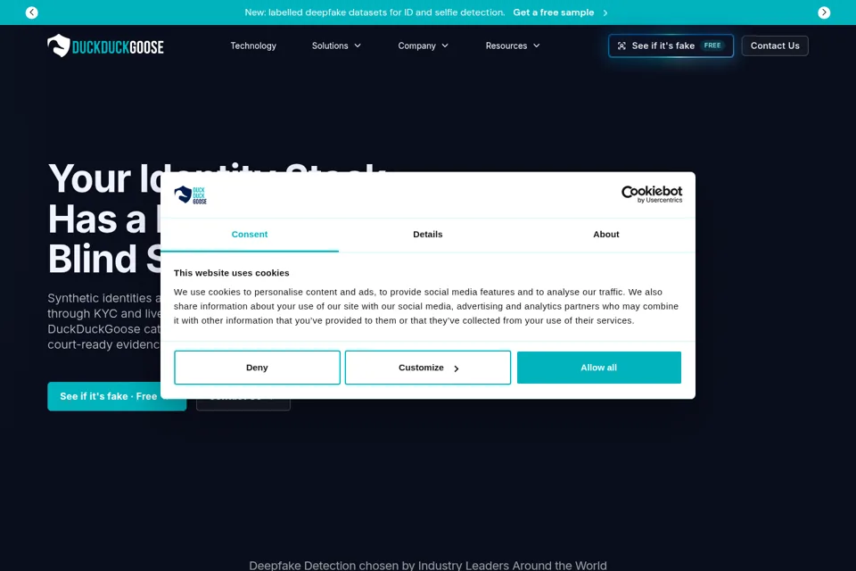 Aperçu de la landing page