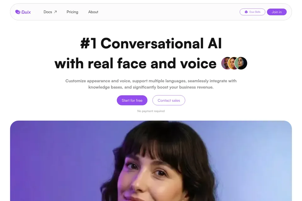 Aperçu de la landing page