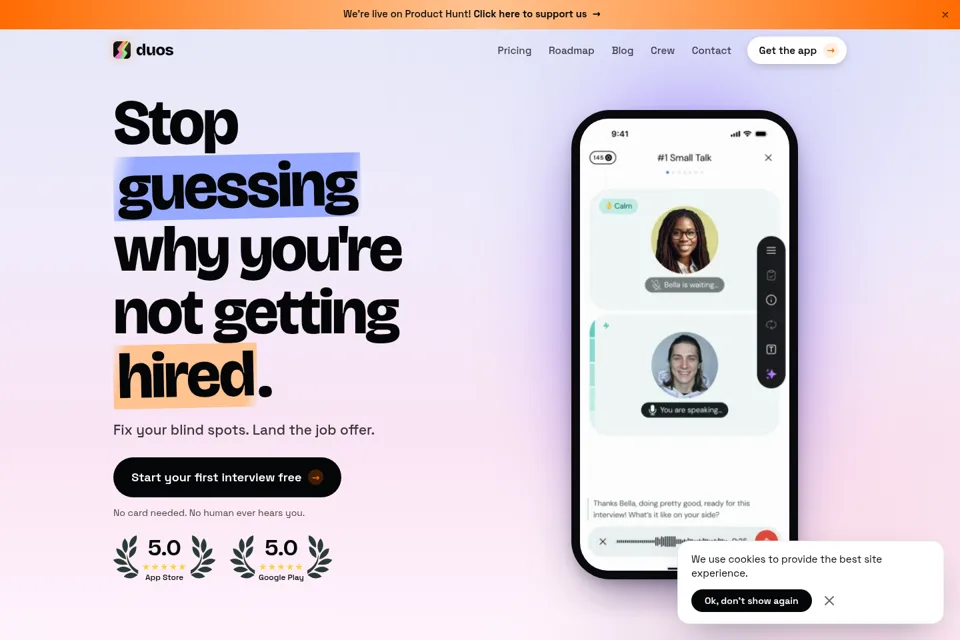 Landing page preview
