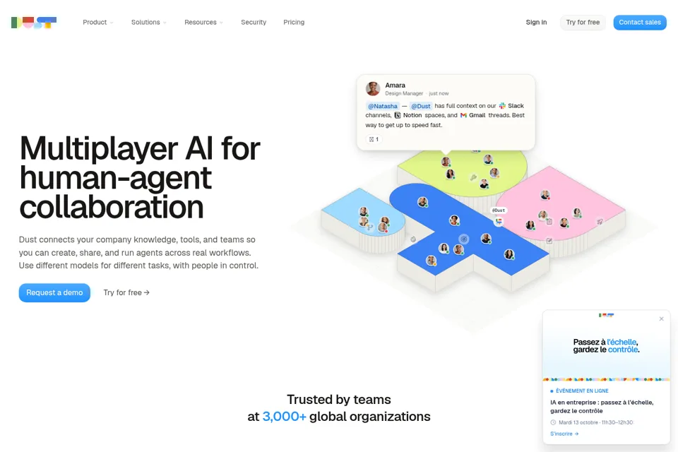 Aperçu de la landing page