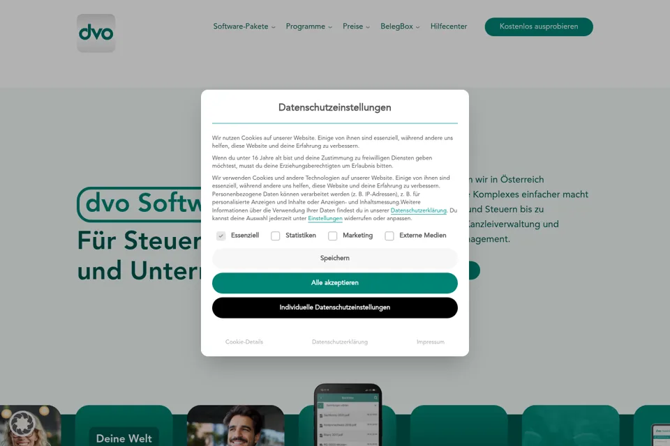 Aperçu de la landing page