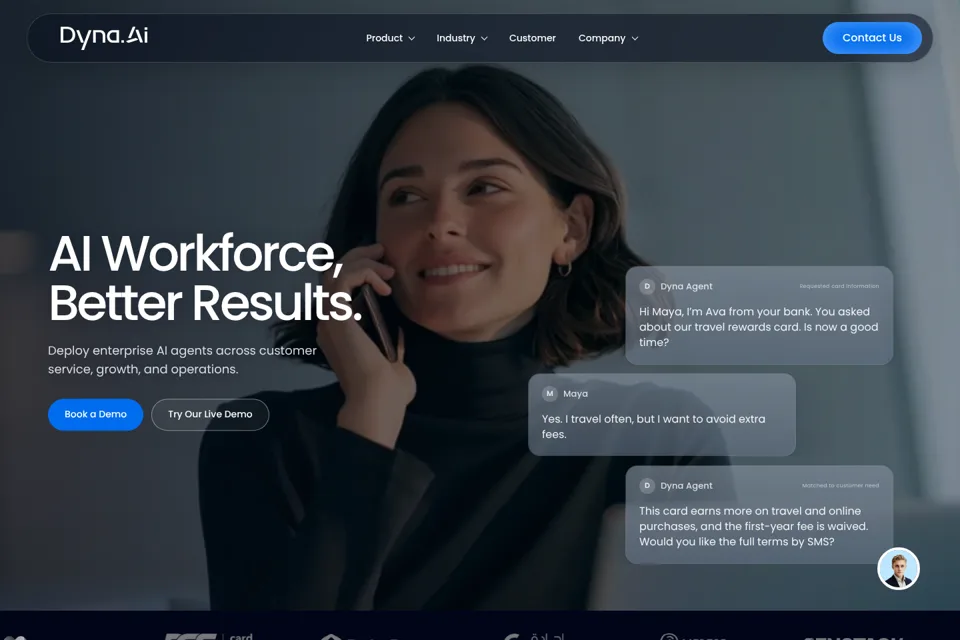 Aperçu de la landing page