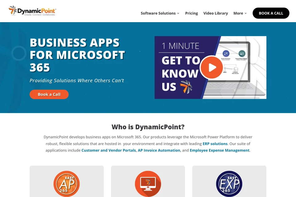 Aperçu de la landing page