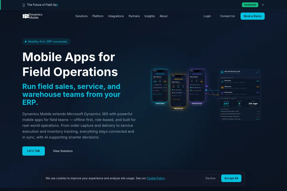 Aperçu de la landing page