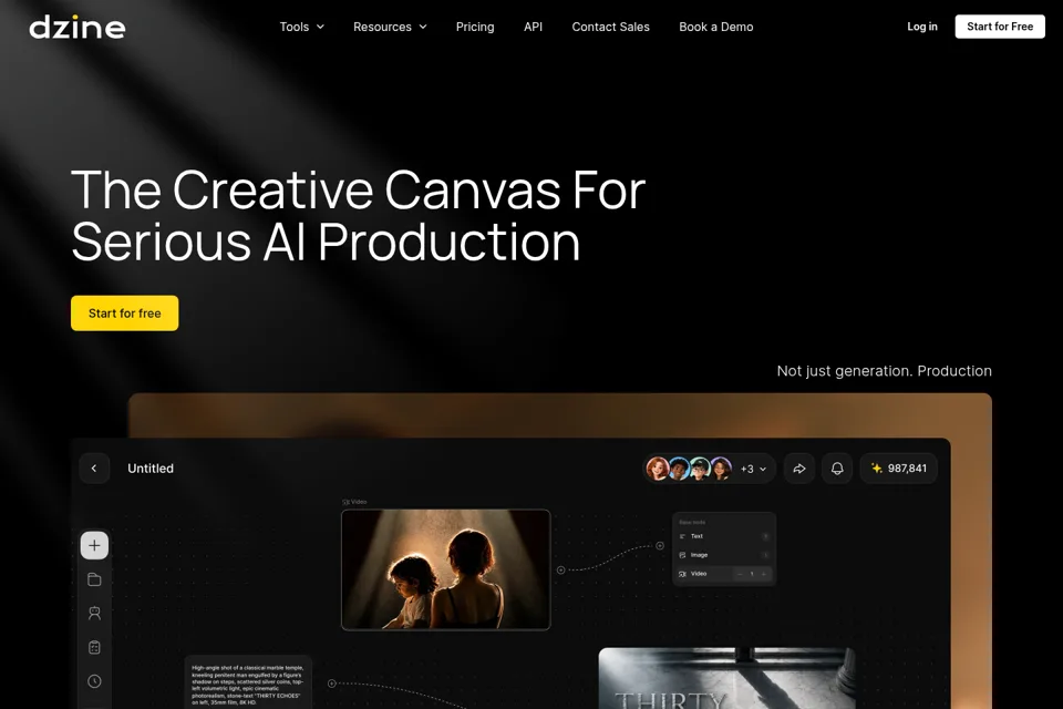 Aperçu de la landing page