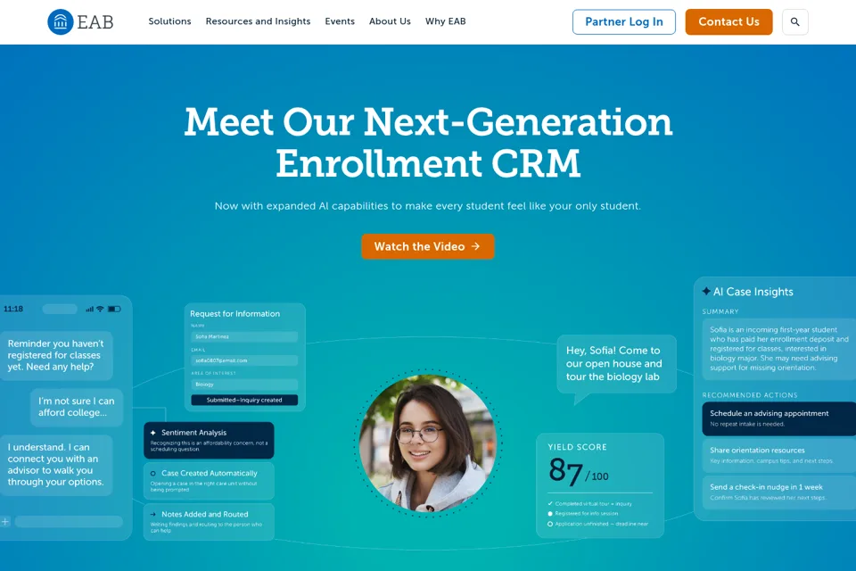 Aperçu de la landing page