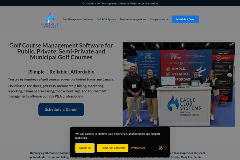 Aperçu de la landing page