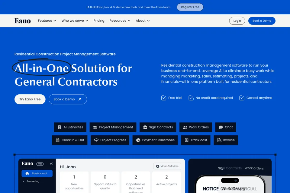 Landing page preview