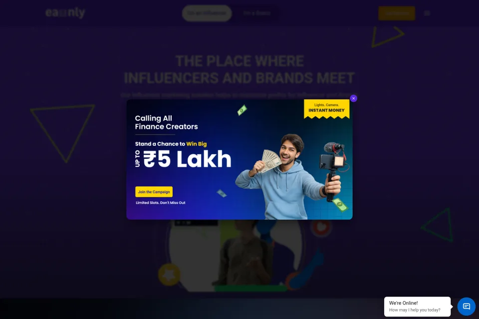Aperçu de la landing page