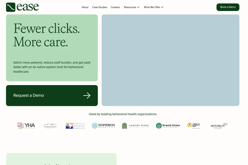Aperçu de la landing page