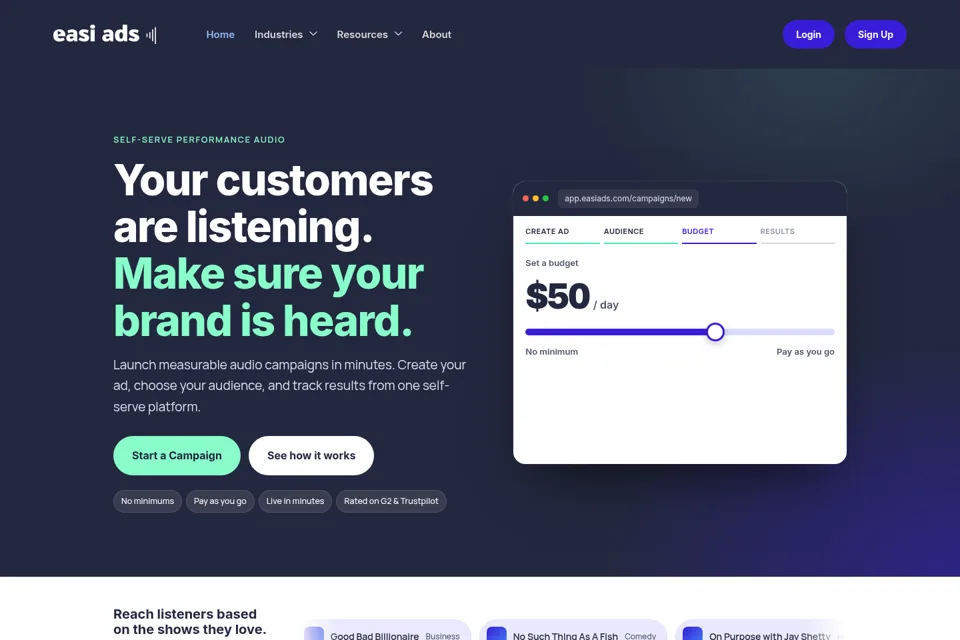 Landing page preview