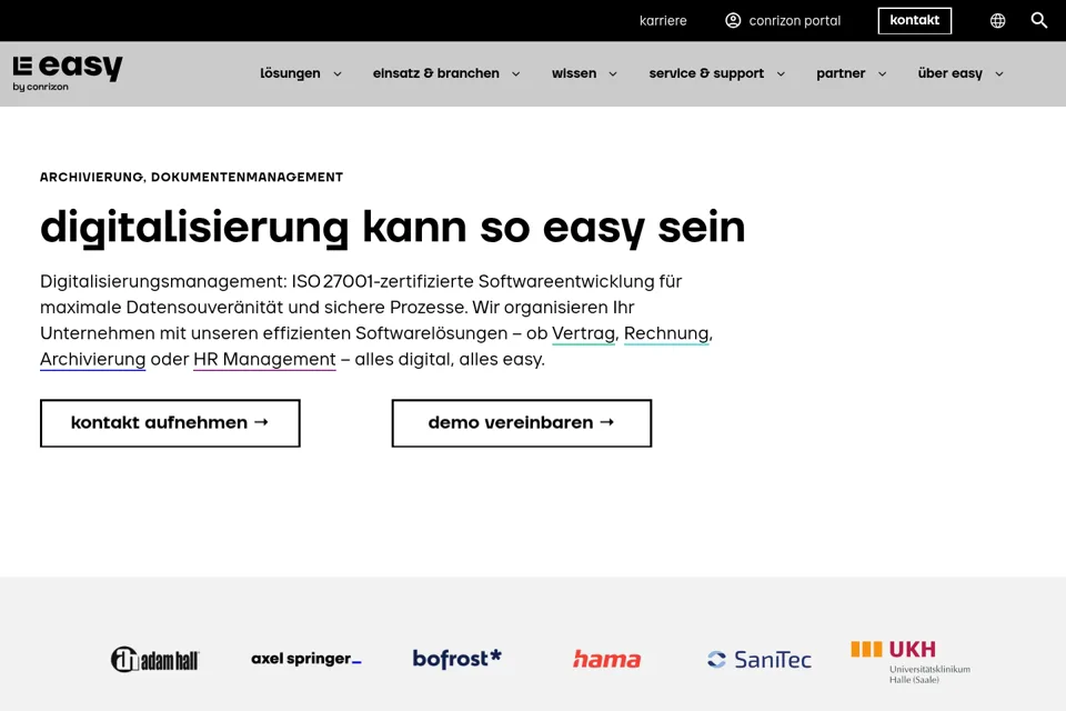 Aperçu de la landing page