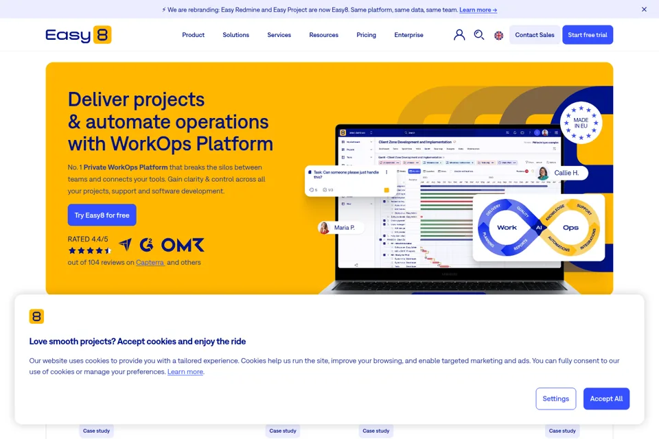 Aperçu de la landing page