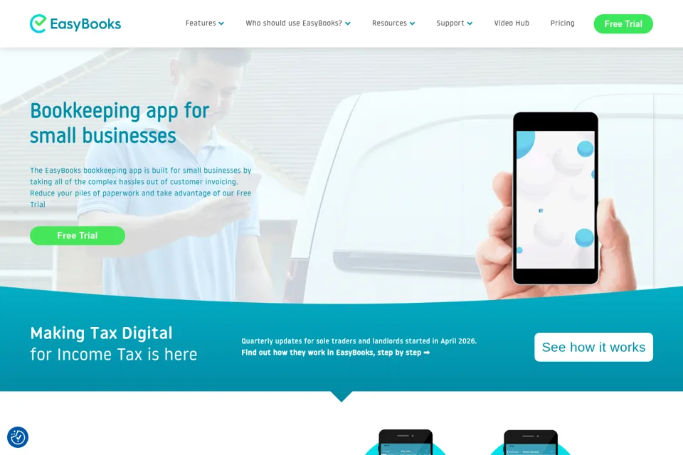 Aperçu de la landing page