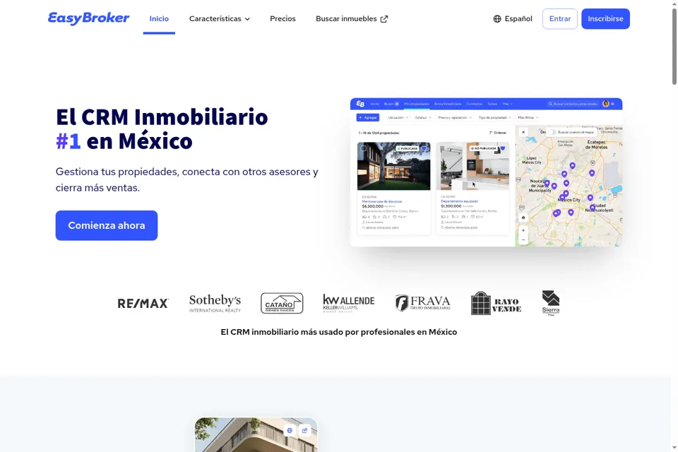 Aperçu de la landing page