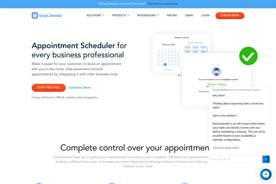Aperçu de la landing page
