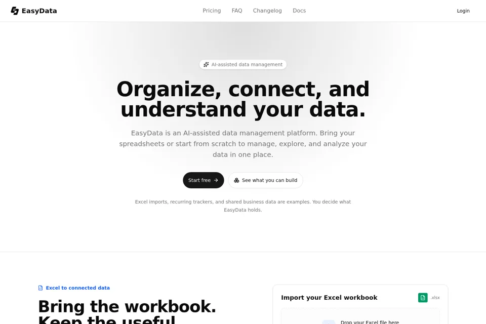 Aperçu de la landing page