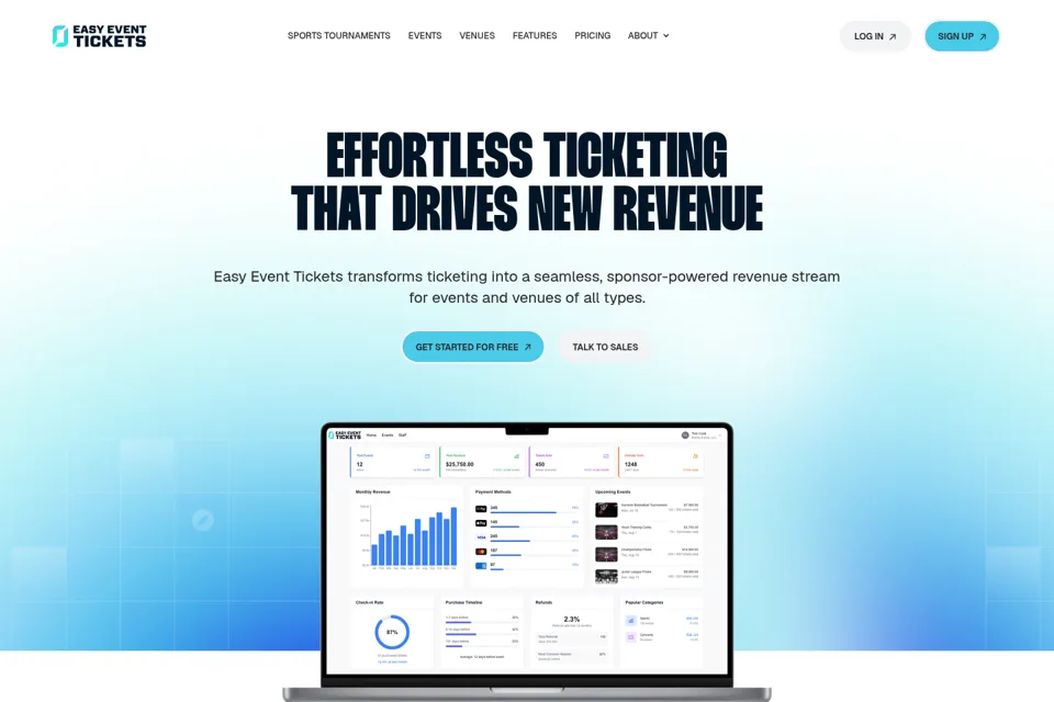 Aperçu de la landing page