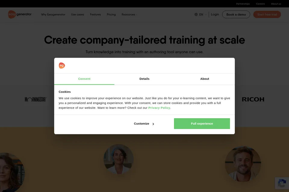 Landing page preview