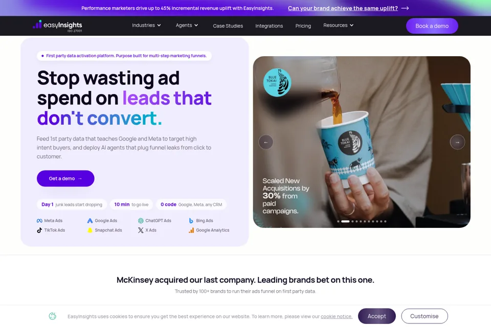 Landing page preview