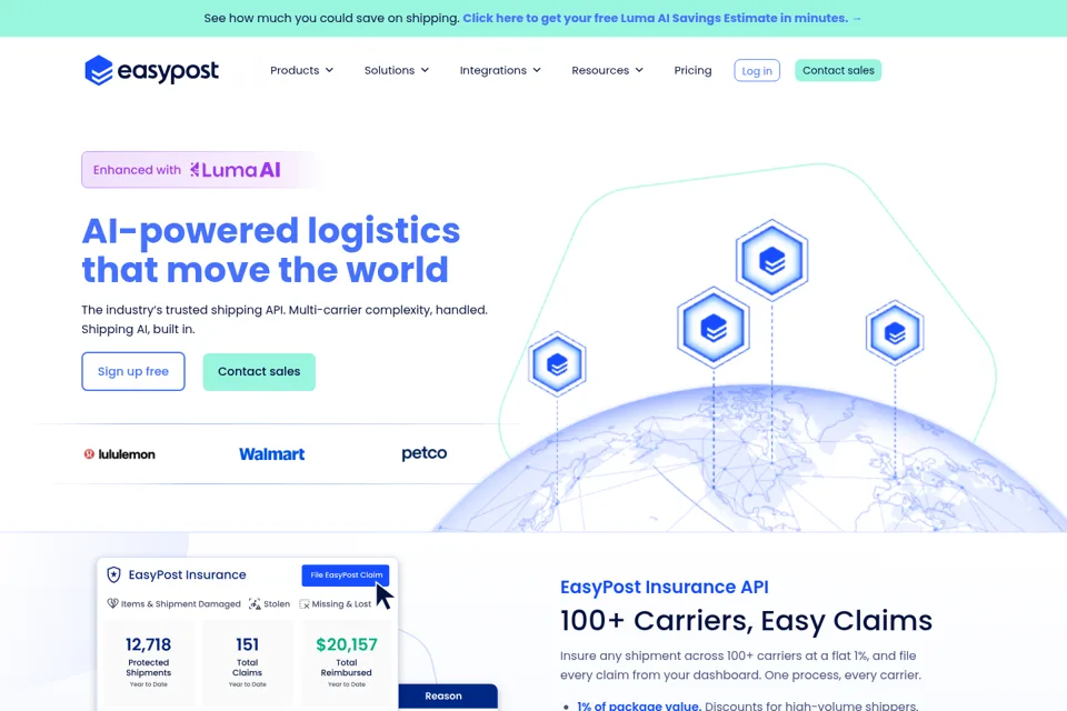 Aperçu de la landing page