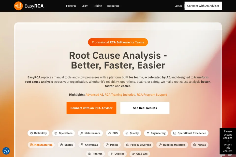 Aperçu de la landing page