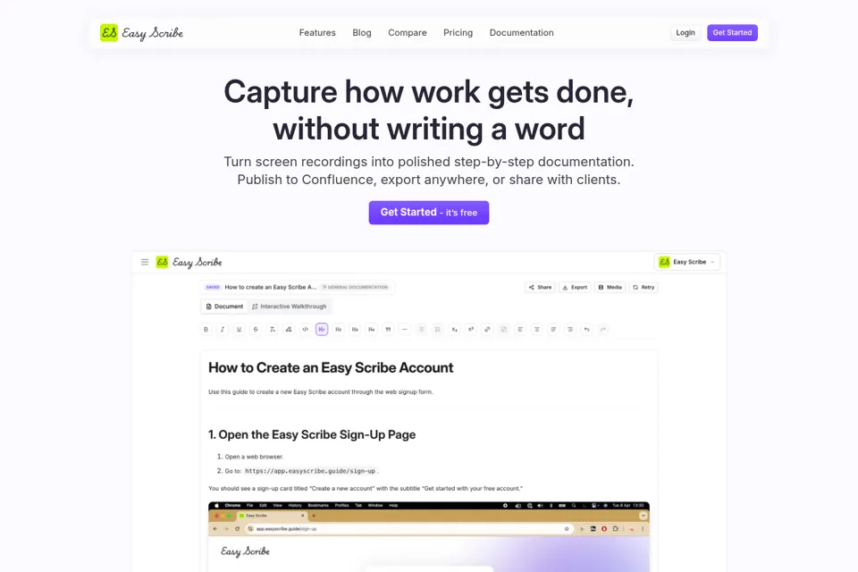 Aperçu de la landing page