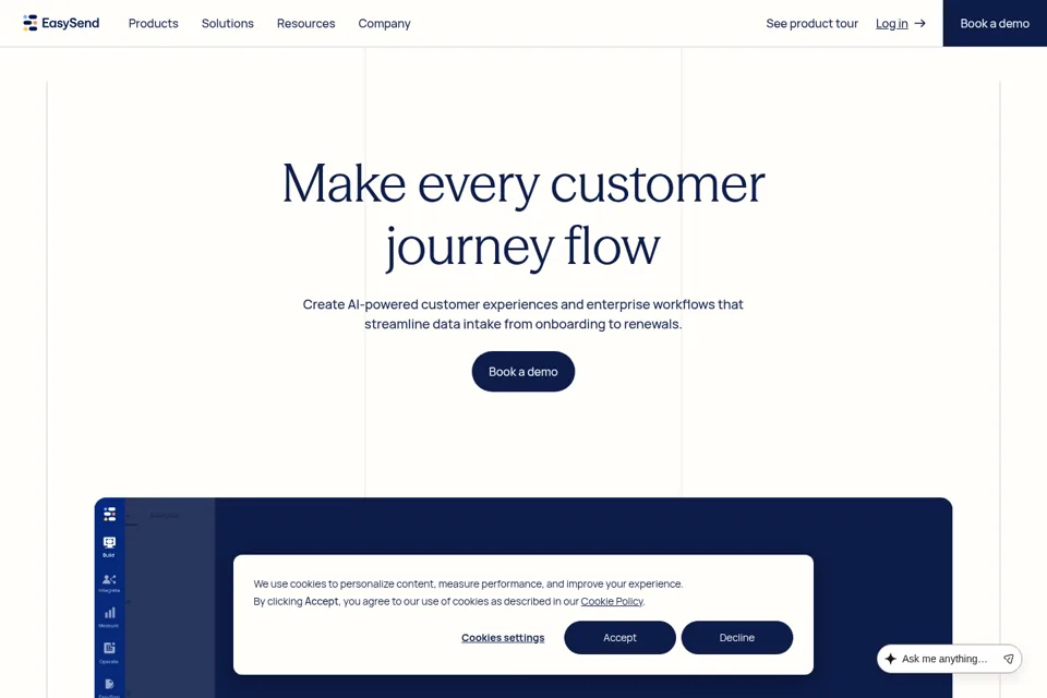 Aperçu de la landing page