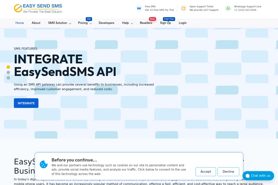 Aperçu de la landing page